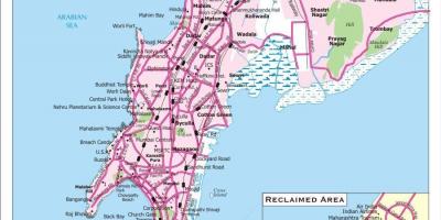 Kart av Bombay city