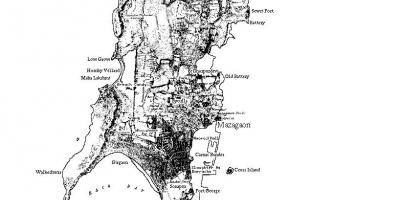 Kart av Mumbai island