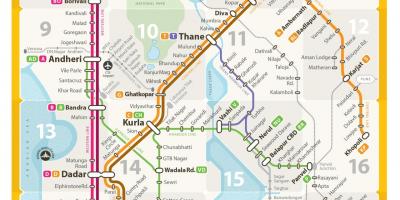 Western linje kart Mumbai