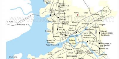 Kart av nye Mumbai