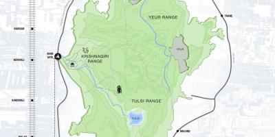 Kart av sanjay gandhi nasjonalpark