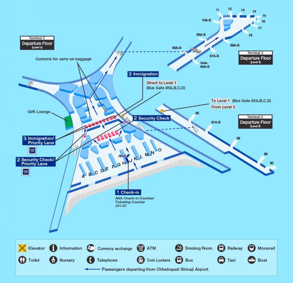 Chhatrapati Shivaji internasjonale flyplass kart