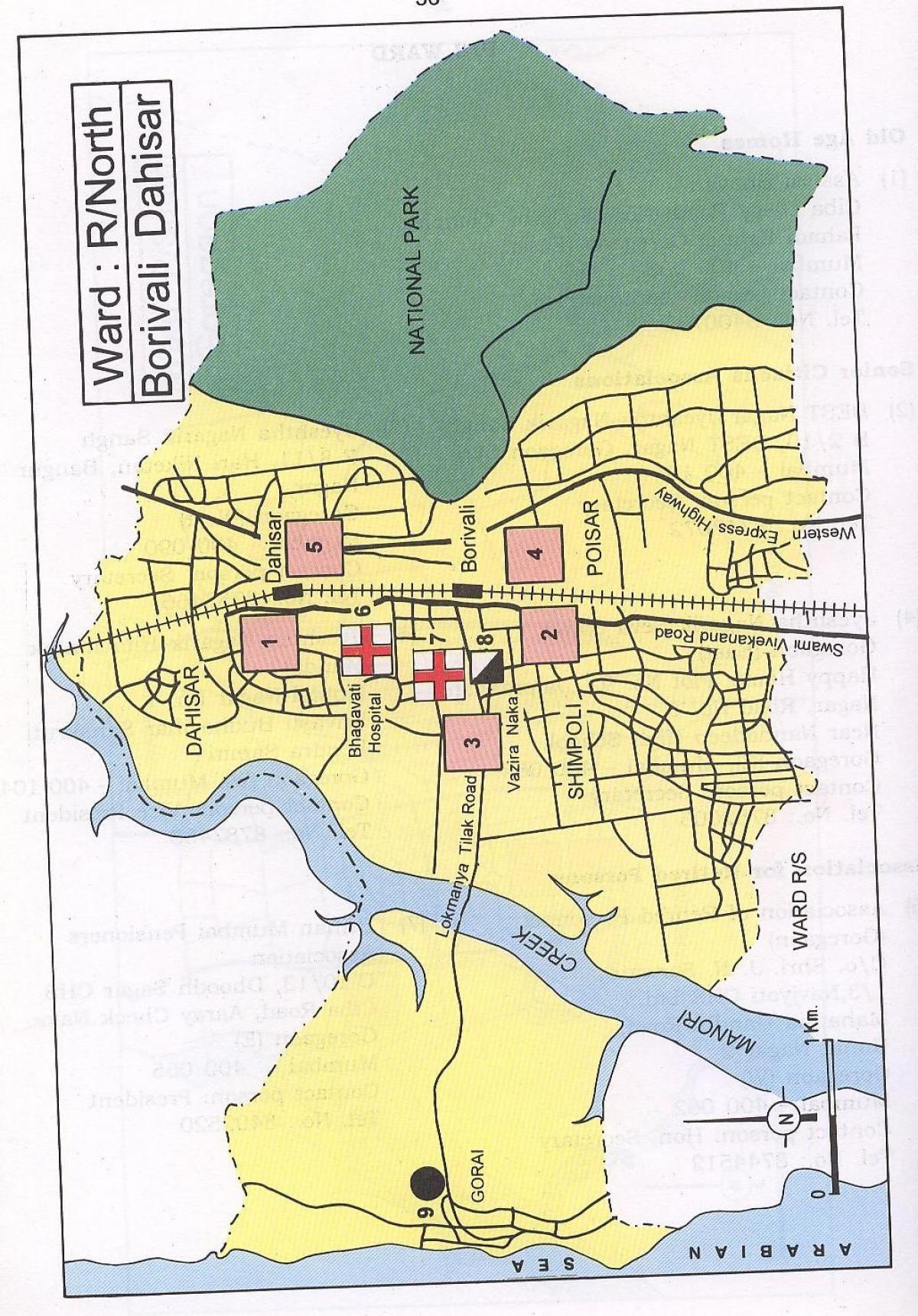 kart over Dahisar Mumbai
