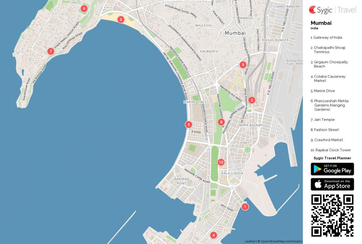 kart over Marine drive Mumbai