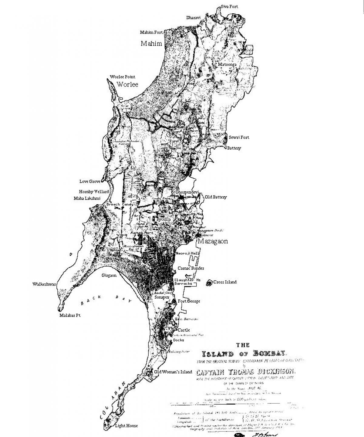 kart av Mumbai island